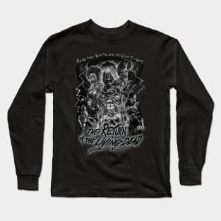 The Return Of The Living Dead, Vintage Horror. (Black & White)) Long Sleeve T-Shirt